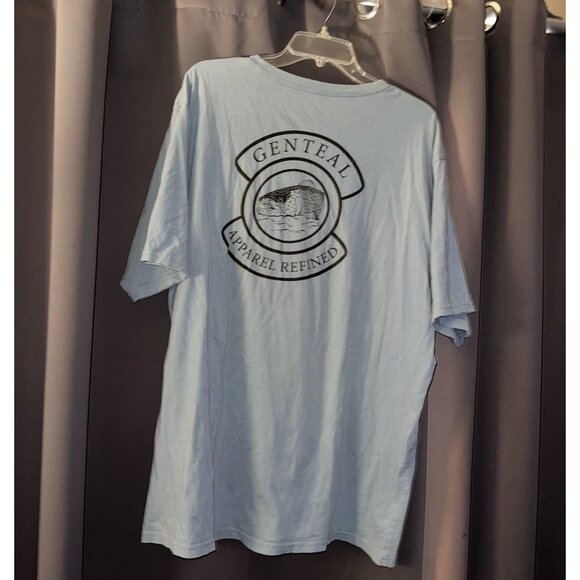 Men’s Genteal Short Sleeve Blue T-shirt Xxl - Picture 1 of 3